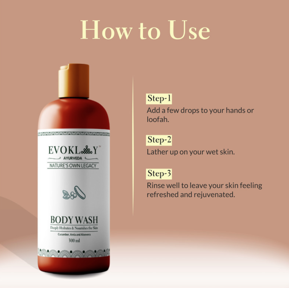 Evoklay Cucumber Body Wash - Image 4