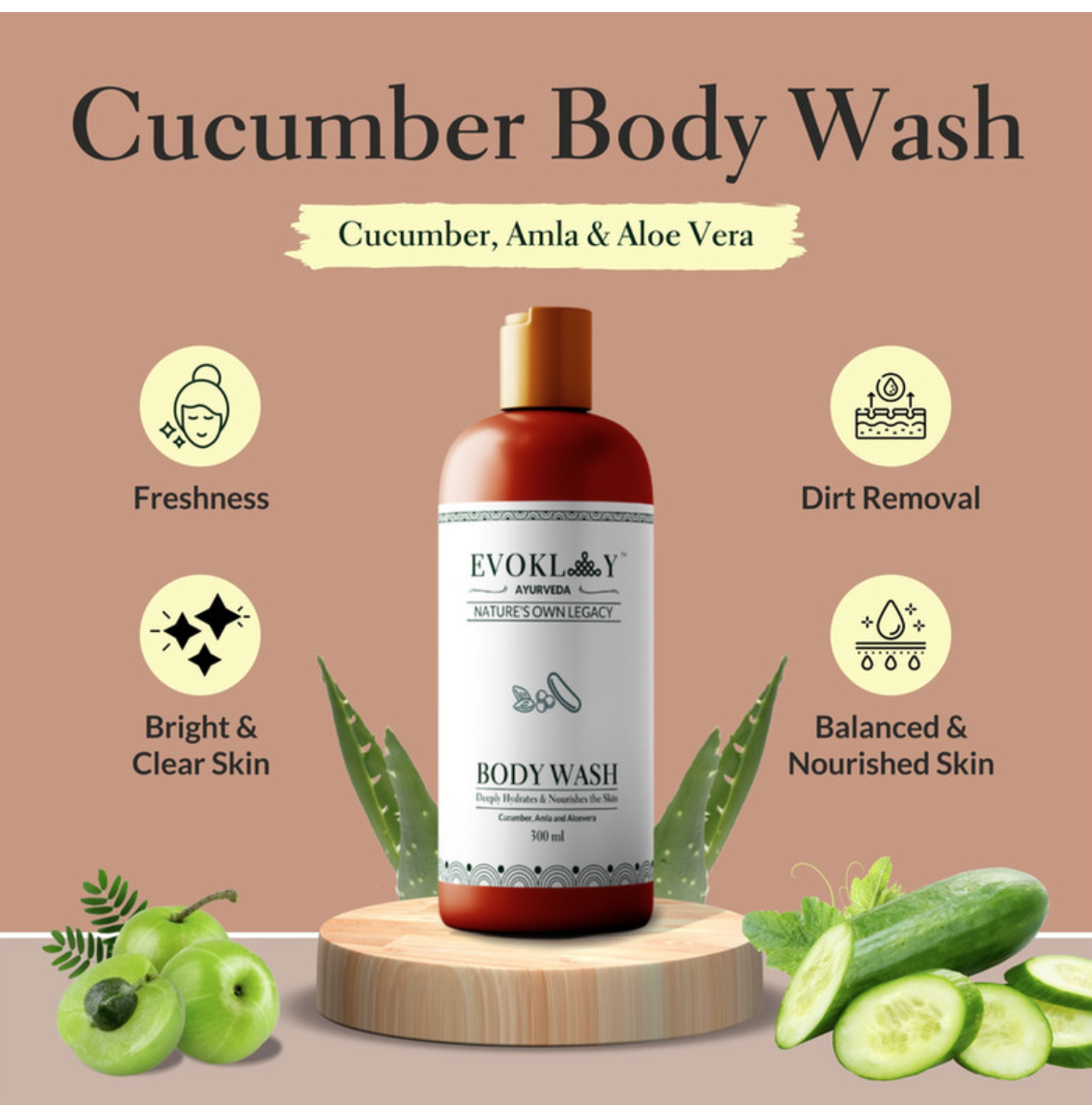 Evoklay Cucumber Body Wash - Image 5